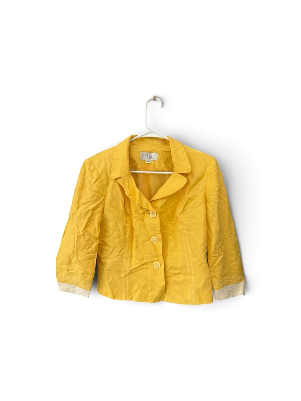 Yellow Girls' Button-Front Jacket - Lightweight Spring Coat